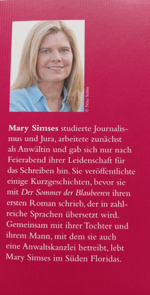"Der Sommer der Blaubeeren" Mary Simses Roman Taschenbuch in Lüdinghausen