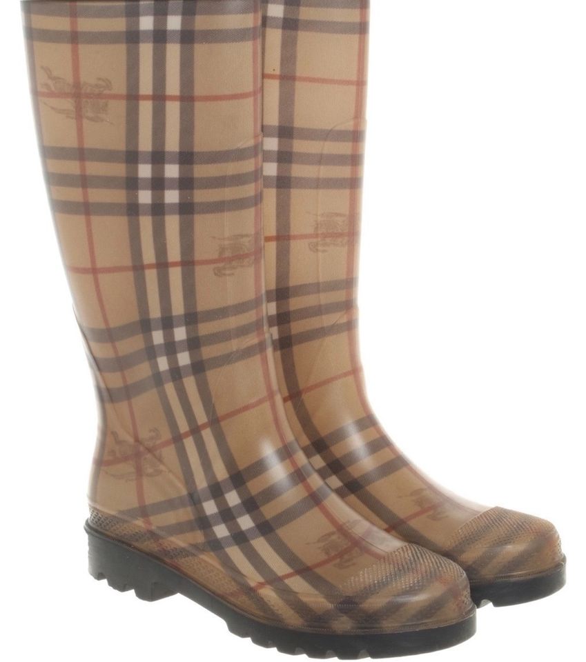 NP299€ Luxus Burberry Gummistiefel Regen-Stiefel Karo 39,5 in Erfurt