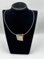 Yvette Ries Collier mit Anhänger mit Orangen Saphir Silber 925 Berlin - Spandau Vorschau