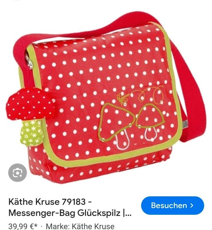 Käthe Kruse Kindergarten Tasche Glückspilz mit Brotdose  ❤️ NEU ❤ in Pirmasens