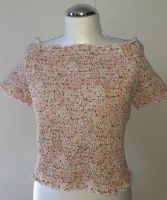 H&M DAMEN T-Shirt smoked Blümchen rosa Gr. XL Nordrhein-Westfalen - Waldfeucht Vorschau