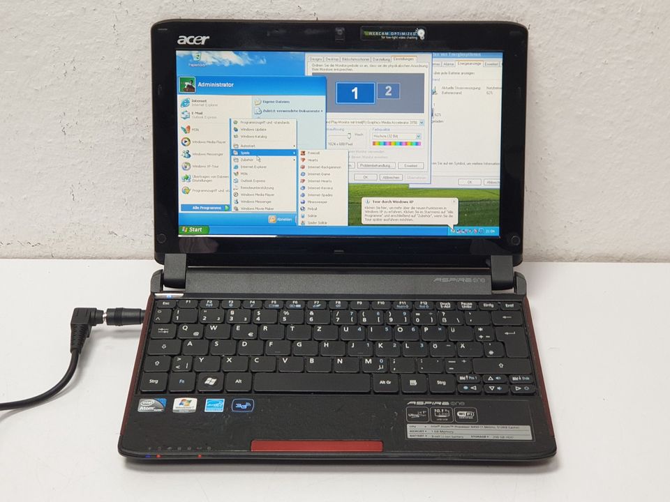Acer Aspire ONE Mini Notebook Windows XP 250GB 1GB Laptop 10,1" in Fellbach