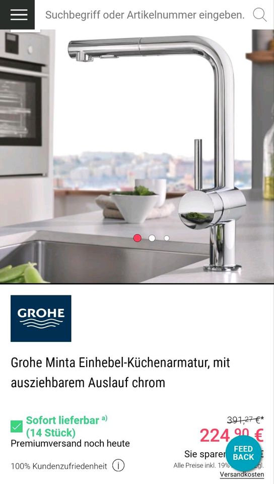 GROHE MINTA Küchenarmatur Spültischarmatur sehr guter Zustand in Ingolstadt