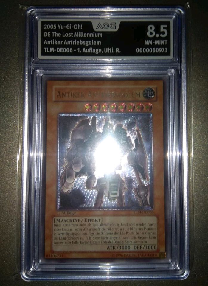 Yugioh Antiker Antriebsgolem Ultimate Rare Graded AOG 8,5 > PSA in Untersiemau