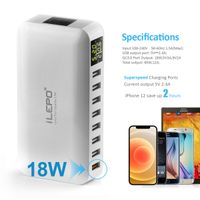 ILEPO 60 W 8 Port USB Schnellladegerät QC3.0 Smart Quick Charge L Kr. München - Kirchheim bei München Vorschau