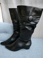 Schwarze Leder Stiefel von Janet D Bayern - Sailauf Vorschau