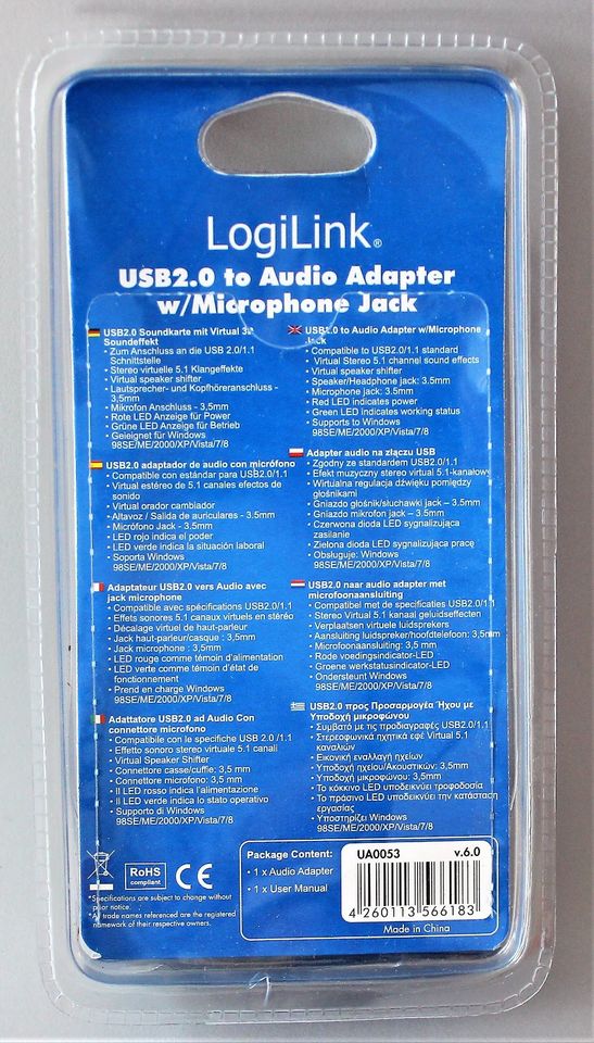 LogiLink Stereo Headset + USB 2.0 zu Audio Adapter in Schleswig-Holstein -  Krempdorf | PC Kabel & Adapter gebraucht kaufen | eBay Kleinanzeigen ist  jetzt Kleinanzeigen