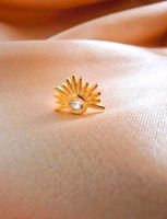 Mini Sonnen Ohrringe gold / Piercing gold / Zirkon Ohrring Damen Bayern - Pocking Vorschau