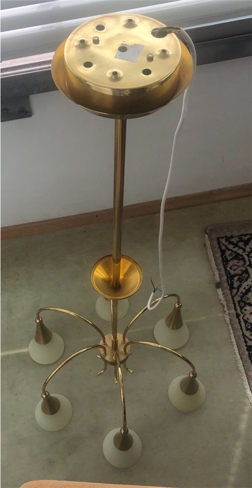 Vintage Lampe  Vergoldet in Lindenberg im Allgäu