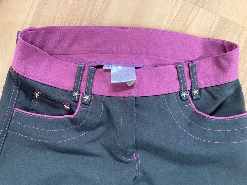 Reithose Gr.38 Grau-Magenta in Ahnsbeck