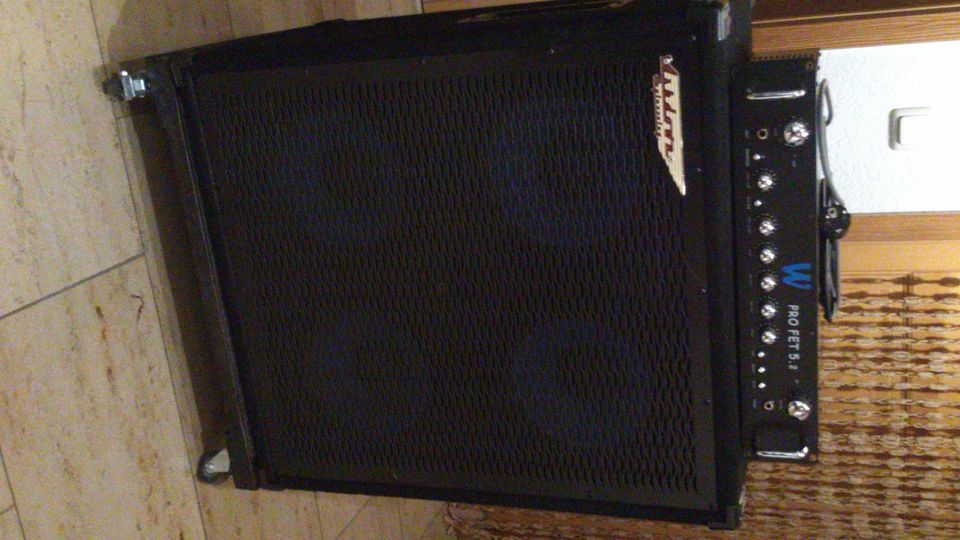 Bass -Amp und Box 4 x 10 " , 500 W in Dorfprozelten