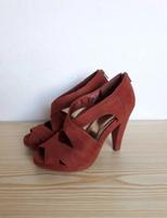 H&M High Heels - Gr. 38 - braun kastanie cognac - Plateau Peeptoe Niedersachsen - Apen Vorschau