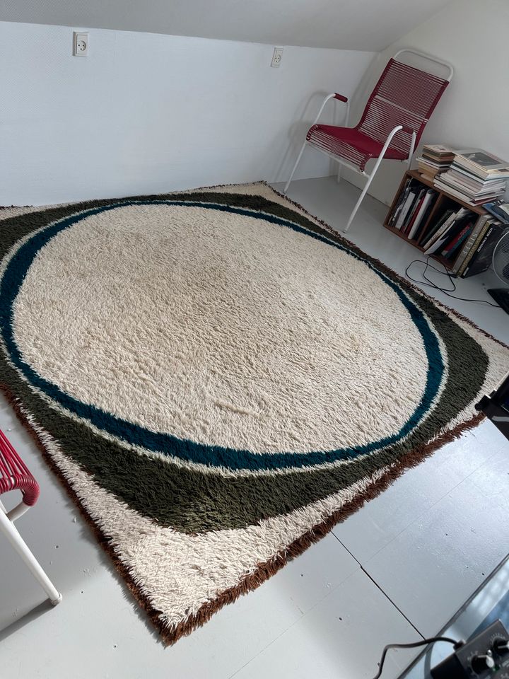 Vintage Rya Teppich Dänemark 60er Jahre Wolle Danish Rug Wittrup in Harrislee