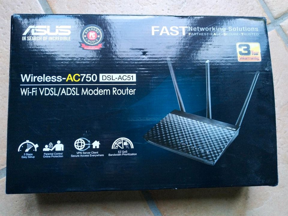 Modem Router ASUS DSL AC51 Wireless AC750 in Bad Honnef