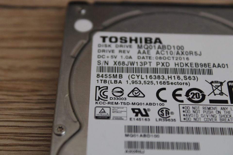 1TB HDD von Toshiba in Ichenhausen