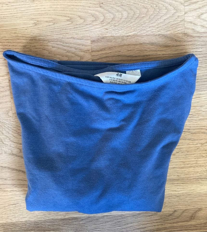 Dünnes Langarmshirt / Pullover/ Pulli 146/152 in blau, H&M in Merdingen