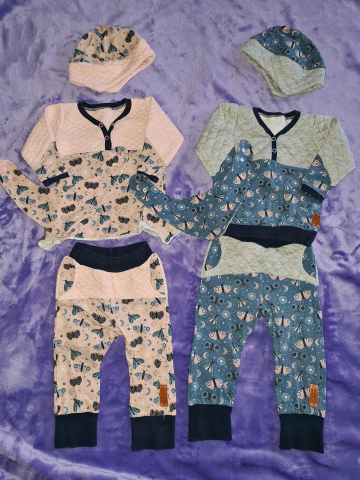 Handmade Mädchen oder Jungen Set Schmetterlinge Gr 74 in Bördeland