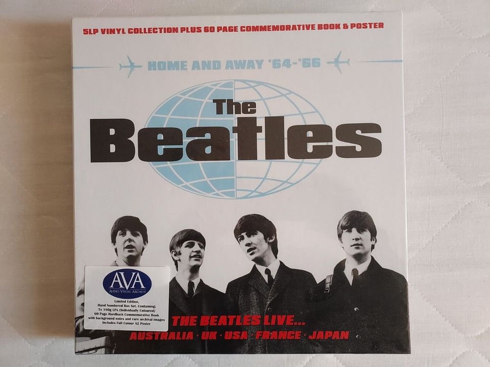 The Beatles 5 colour LPs vinyl Collection Home & Away Book Sealed in Hamburg