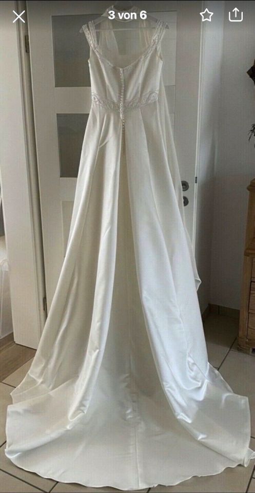 Hochzeitskleid Brautkleid cremeweiß A-Linie Gr.M in Meldorf