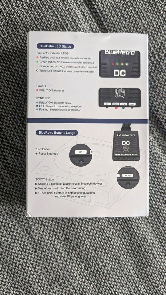 Blue Retro Wireless Controller Adapter für Sega Dreamcast in Deining