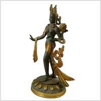 Grüne Tara tanzend Messing graugold 39cm 4,5kg Shyama Buddha Hamburg-Mitte - Hamburg Borgfelde Vorschau