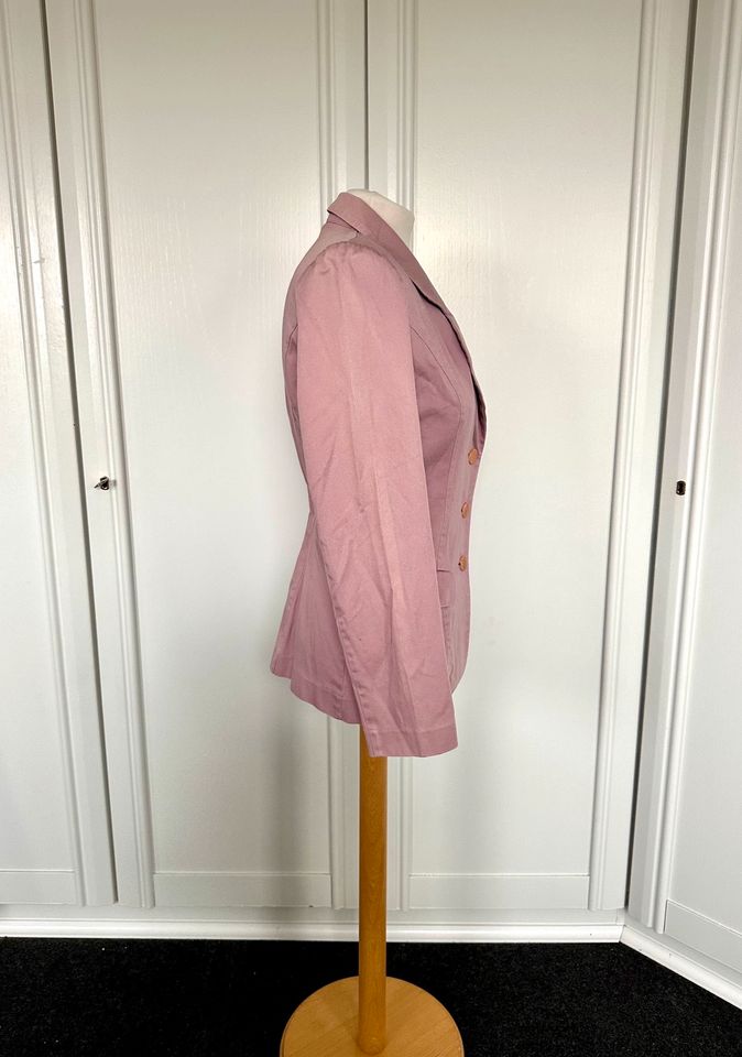 Vintage Blazer Gr. S 36 Rosa Altrosa Tailliert Knöpfe in Apen