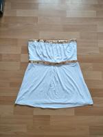 Damen Bandeau Top Bonprix Gr.40/42 weiß mit goldene Pailletten Niedersachsen - Norden Vorschau