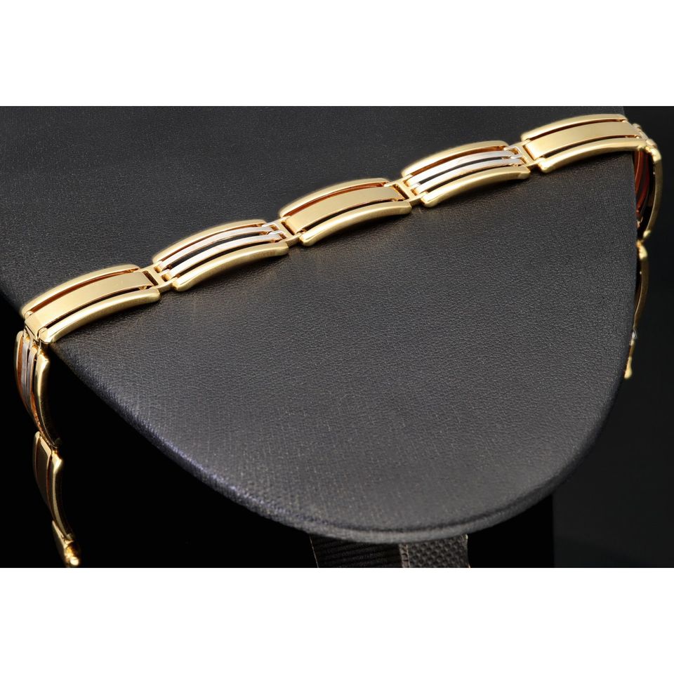 Goldarmband Armband 585 14K ECHT Gold 22cm 8,5mm Breit Bicolor WIE NEU Massiv Goldschmuck Viele weitere Angebote mit Finanzierung Ratenzahlung im Shop sensburg-aurum in Berlin