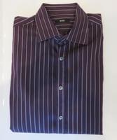 HUGO BOSS  -  Hemd aubergine / weiß Gr.42 Hessen - Rüsselsheim Vorschau