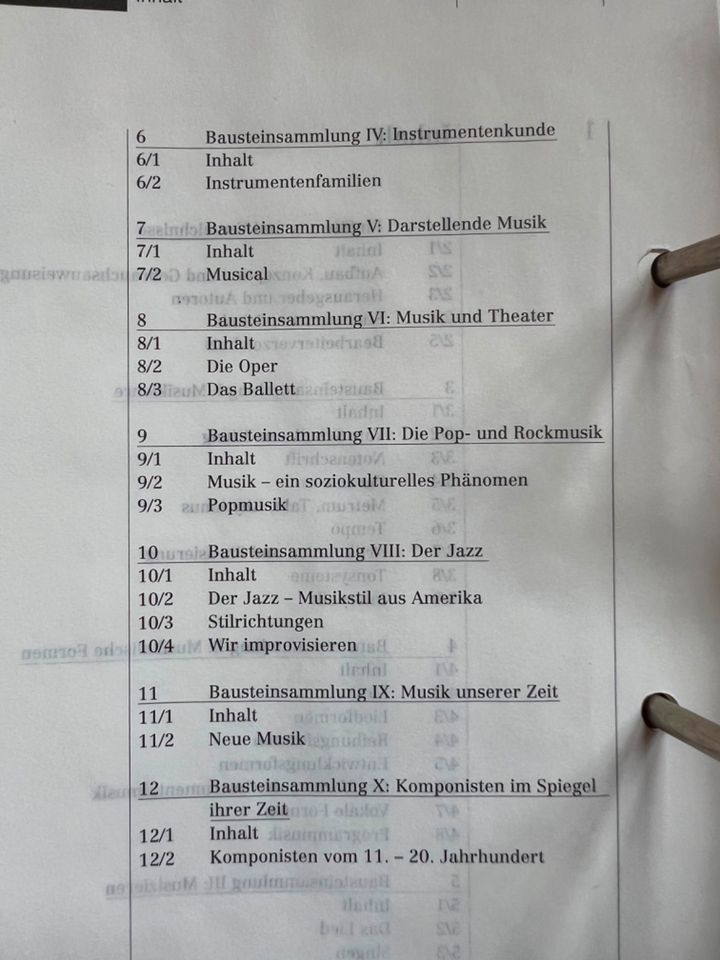 Direkt übernehmbare Unterrichtsbausteine für das Fach Musik in Lindlar