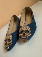 Ballerinas Totenkopf blau Gold Bayern - Pfaffenhofen a.d. Ilm Vorschau