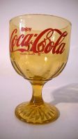 Coca Cola Glas Schale Bernstein farbig Rarität Werbeartikel Bayern - Knetzgau Vorschau
