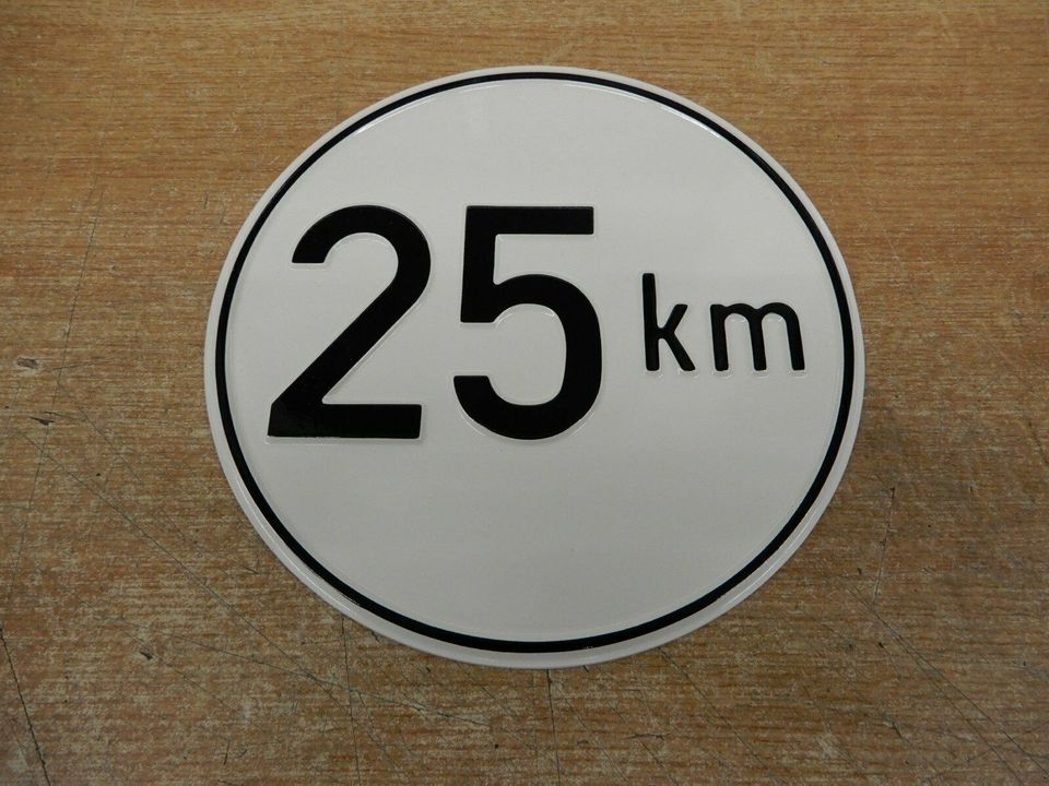 25 km/h Schild für Oldtimer Traktor, Blech geprägt, NEU, TOP