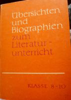 Übersichten u. Biographien zum Literaturunterricht, DDR-Schulbuch Sachsen-Anhalt - Magdeburg Vorschau