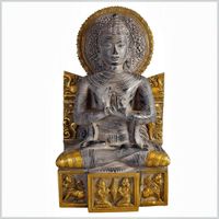 Dharmachakra Buddha Messing aubergine antik 29cm 4,4kg Hamburg-Mitte - Hamburg Borgfelde Vorschau