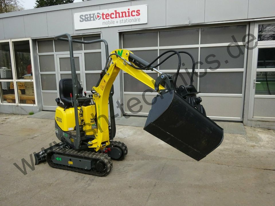 Wacker Neuson Minibagger 1,0t Mikrobagger Kettenbagger mieten in Königswalde