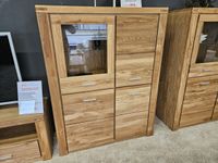 Neu Highboard Schrank Vitrine Wildeiche Front massiv geölt Eiche Nordrhein-Westfalen - Bocholt Vorschau