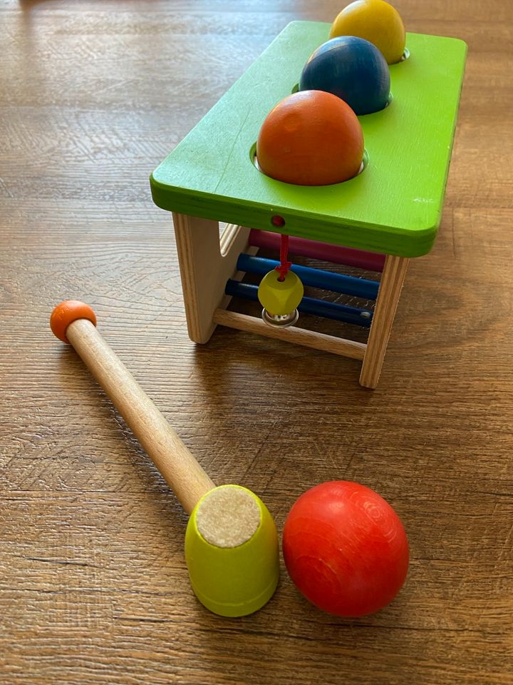 Motorik Spielzeug Montessori Holz, Hammer spiel in Hohenschäftlarn