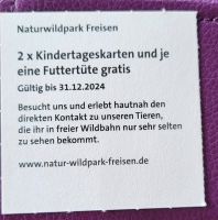 2 Kindertageskarten für Wildpark Freisen Saarland - Völklingen Vorschau