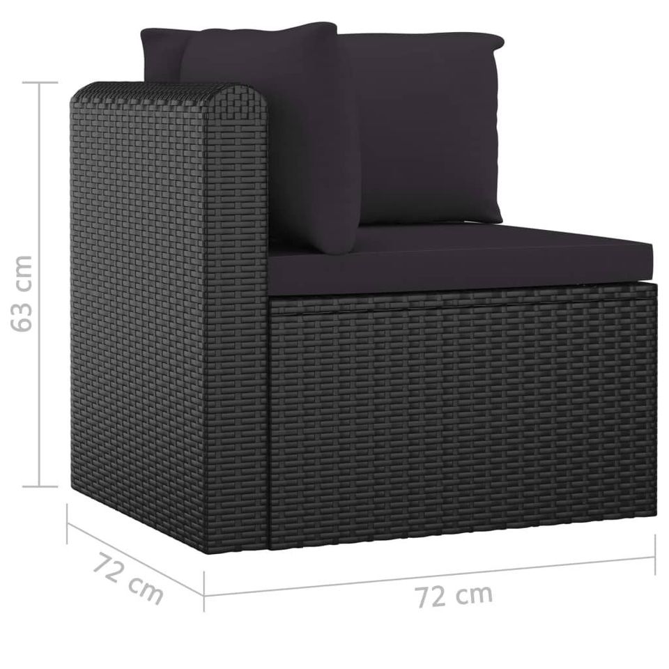 NEU Gartenlounge Poly Rattan Schwarz Terassen Lounge Gartenmöbel in Düsseldorf