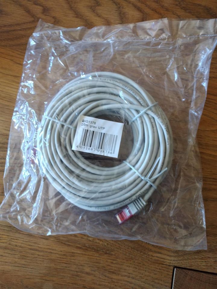 LAN Kabel Netzwerkkabel DSL Internet Ethernet Kabel RJ-45 20m PC in Essen