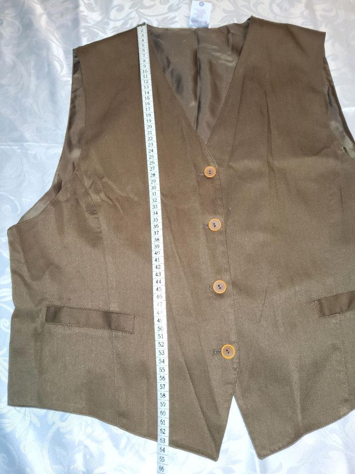 Vintage Damenweste Weste in Braun Oberteil Jacket Sakko in Dreieich