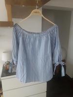 Offshoulder Bluse Tunika Shirt Streifen gestreift schulterfrei Hessen - Ronneburg Hess Vorschau