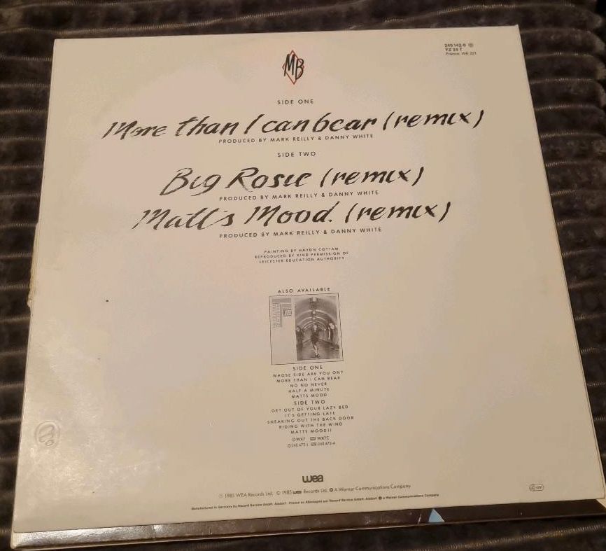Matt Bianco More than I can bear LP Vinyl Schallplatte  249 142-0 in Nassau