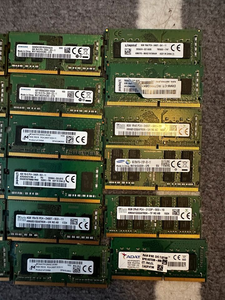 24x Speicher RAM DDR4L DDR4 PC4 4GB 8GB Laptop Notebook in Schwarzenbek
