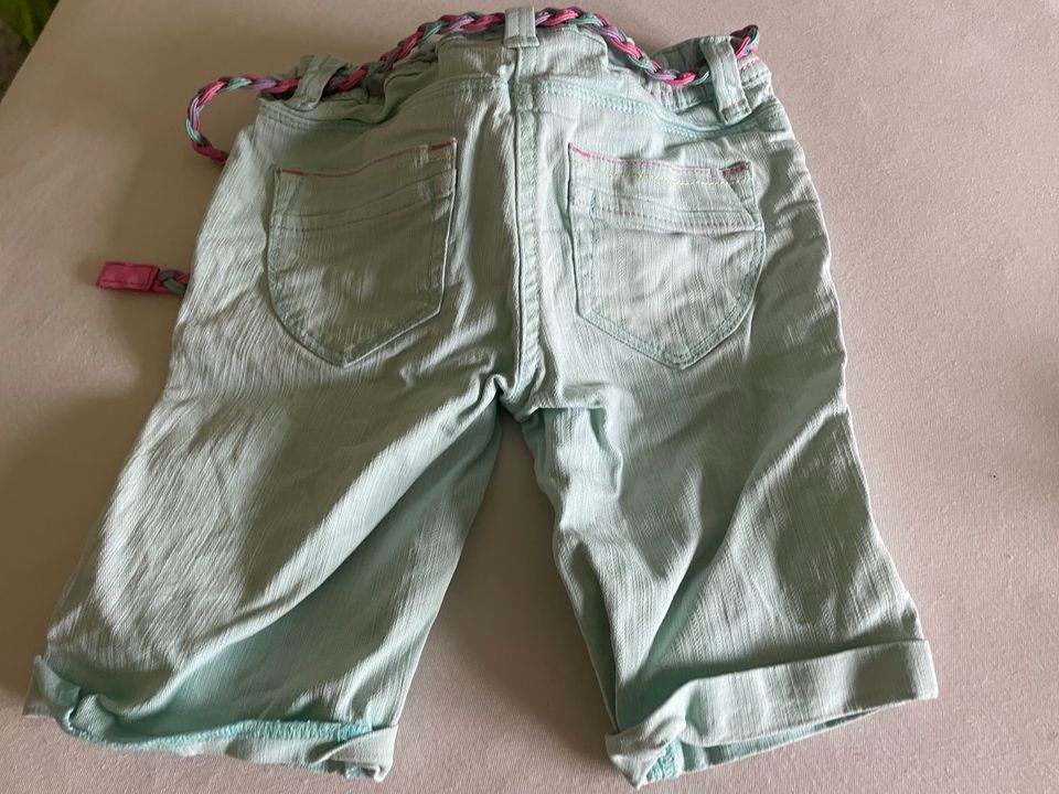 PALOMINO Mädchen Jeans Shorts kurze Hose Gürtel 116 Türkis TOP in Hemmingen