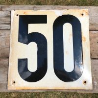 altes Emailleschild " 50 " Bayern - Bodenwöhr Vorschau