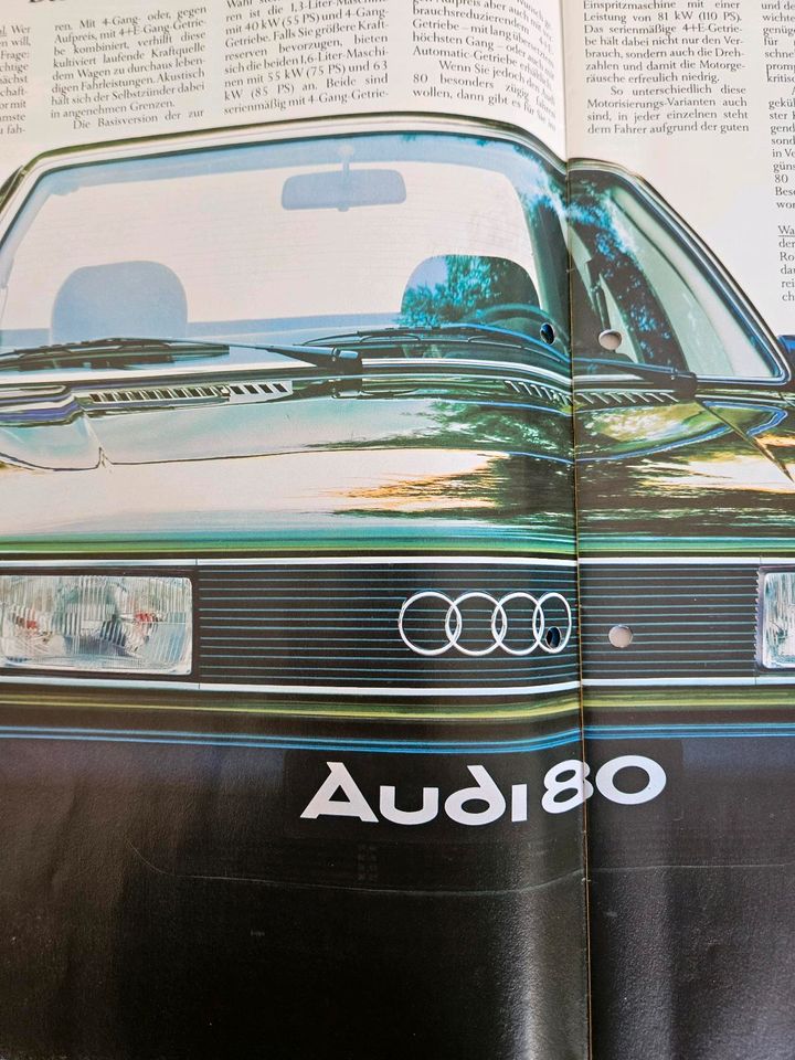 Audi 80 Prospekt  1/81 in Bonn