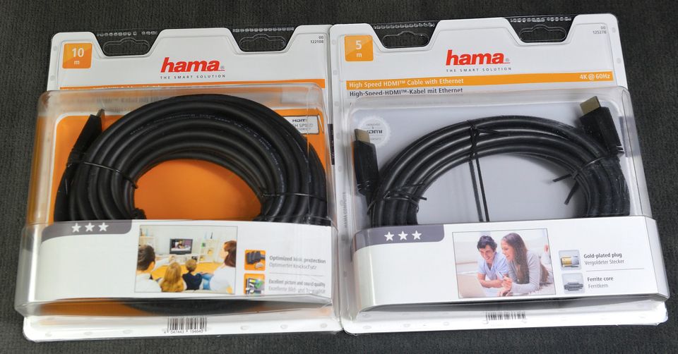 HDMI Kabel, Hama 5m, oder 10m, 4k in Morsbach