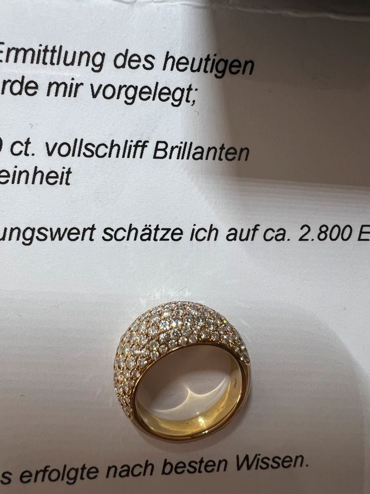 750 Geld Gold brillant Ring in Chemnitz